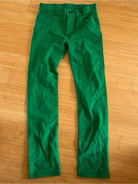 NEW! WITH TAGS! Crewcuts Kids Bright Green Stretch Cord Jeans Pants Sz 14